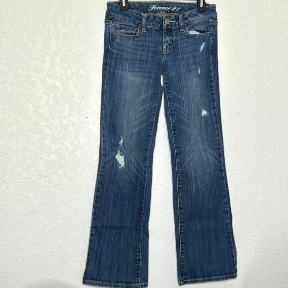 Forever 21 Distressed Bootcut Size 27 Jeans - Picture 6 of 15